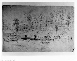 Regular Engineers Building a Bridge Across the Antietam near Funkstown, Maryland