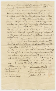 Lucius Boltwood, Solomon K. Eastman, John Sidney Adams, John Leland, and Luke Sweetser bond, 1833 August 28
