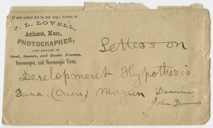 Charles Darwin letter to Edward Hitchcock, 1845 November 6