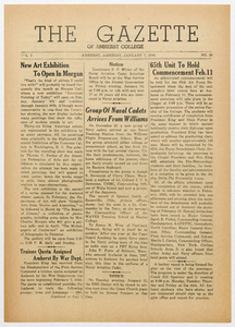 The gazette of Amherst College, 1944 January 7