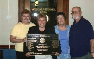 Plaque for the dedication of the Circle of Remembrance