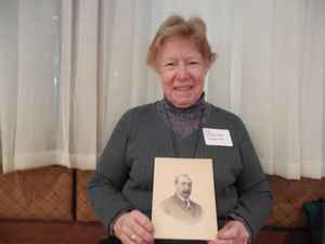 Catherine Shannon at the Irish Immigrant Experience Mass. Memories Road Show