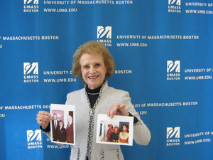 Sherry Penney at the UMass Boston Mass. Memories Road Show