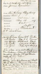 Tewksbury Almshouse Intake Record: Evans, William