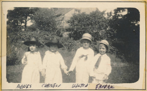 Grandpa Bill and his siblings on a sunny day
