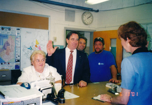 Swearing in the candidate