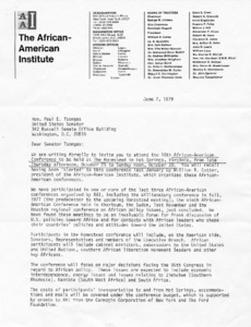 Letter to Paul E. Tsongas from George McGovern
