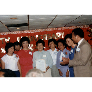 Awards ceremony at Chinese Progressive Association anniversary event