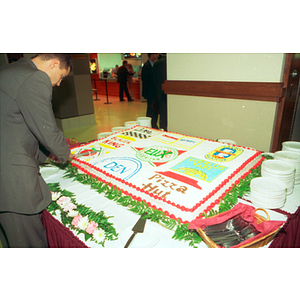 The cake for the Curry Dining Services dedication