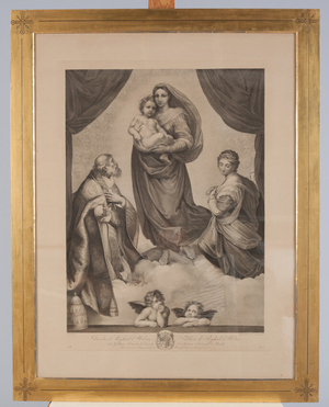 "The Madonna Standing on Clouds with SS. Sixtus and Barbara"