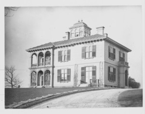 Exterior view of the Patrick Andrew Collins House, Dorchester, Mass., undated