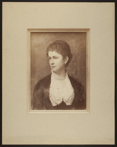 Photograph of a portrait of an unidentified woman