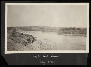 A panoramic view of the Cape Cod Canal after its construction