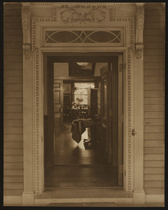 Wigglesworth House, 303 Adams Street, Milton, Mass., front doorway and entrance hall