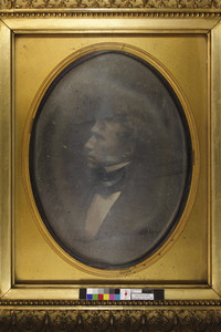 Head-and-shoulders portrait of Franklin Pierce, facing left, location unknown, ca. 1860