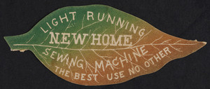 Trade card for the Light Running New Home Sewing Machine, New Home Sewing Machine Company, Orange, Mass., undated