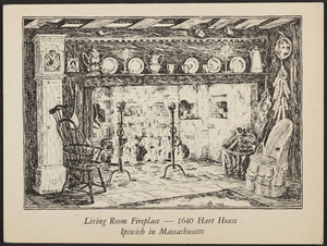 Trade card for 1640 Hart House, Route 1, Ipswich, Mass., undated