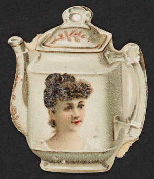 Cutout for coffeepot or teapot, location unknown, undated