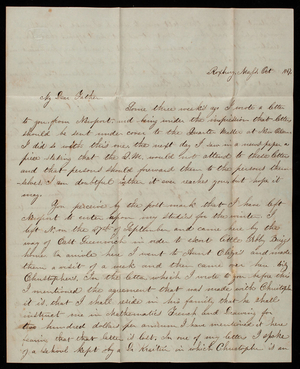 Thomas Lincoln Casey to General Silas Casey, October 17, 1847