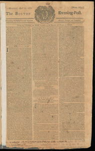 The Boston Evening-Post, 15 April 1771