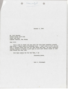 Letter from Mark H. McCormack to Bill Merrick