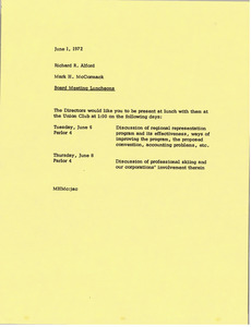 Memorandum from Mark H. McCormack to Richard R. Alford