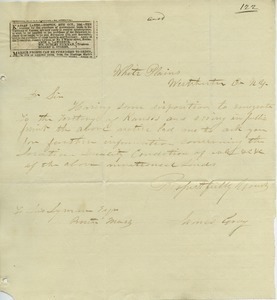 Letter from James Gray to Joseph Lyman