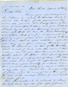 Letter from Edwin Ferris to Joseph Lyman