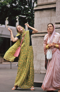 Two Hare Krishna devotees chanting