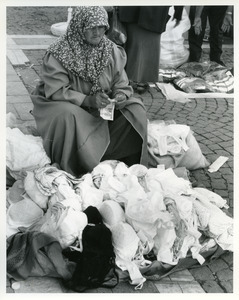 Bra saleswoman at spice market.