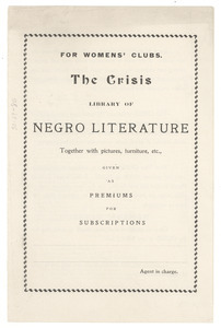The Crisis library of Negro literature