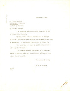 Letter from W. E. B. Du Bois to Mainstream