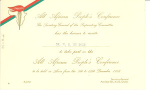 All African People's Conference invitation