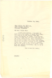 Letter from W. E. B. Du Bois to Lillie Maie Hubbard