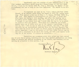 Letter from Paul Laurence Dunbar Apartments, Inc. to W. E. B. Du Bois [fragment]
