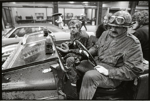 Vietnam Veterans Against the War demonstration 'Search and destroy': veterans driving in jeep down Washington Street