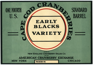 Cape Cod Cranberries : Early Blacks Variety