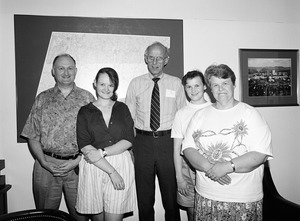Congressman John W. Olver (center) with visitors to his office