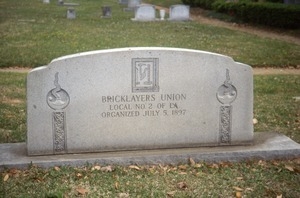 Greenwood Cemetery (Shreveport, La.): Bricklayers Union