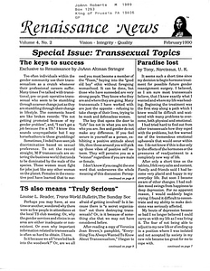 Renaissance News, Vol. 4 No. 2 (February 1990)