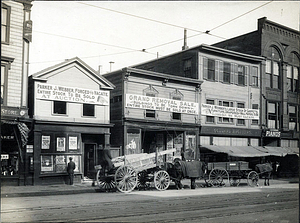 Market Street, showing buildings replaced by Goddard Bros. Block