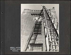 Aerial Ladder on City Hall Tower: Melrose, Mass.