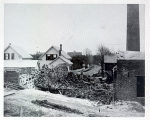 [Photograph of S. Harnden's mill yard after fire]