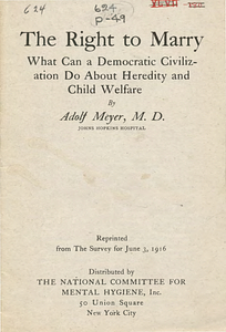 The right to marry: what can a democratic civilization do about heredity and child welfare