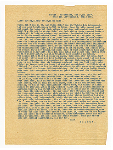 Letter from Helmut Hirsch to family, May 3, 1937