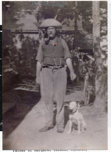 Robert T. Hixon with his dog