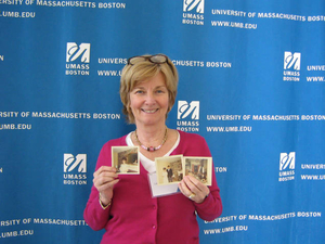 Patricia Flaherty at the UMass Boston Mass. Memories Road Show