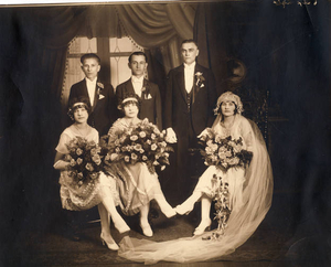 My grandparents on their wedding day, during the roaring twenties