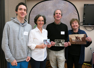 Ben Haber, Carolyn Goldstein, Jonathan Haber, and Barbara Haber at the Winchester Mass. Memories Road Show