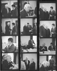 Contact sheet of Paul E. Tsongas with Tip O'Neill and others